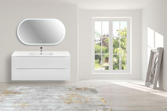 Тумба под раковину Vincea Mia MC120 VMC-2MC120GW 120Х46 с ящиком схема 2