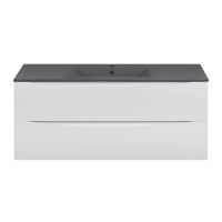 Тумба под раковину Vincea Mia MC120 VMC-2MC120GW 120Х46 с ящиком схема 4