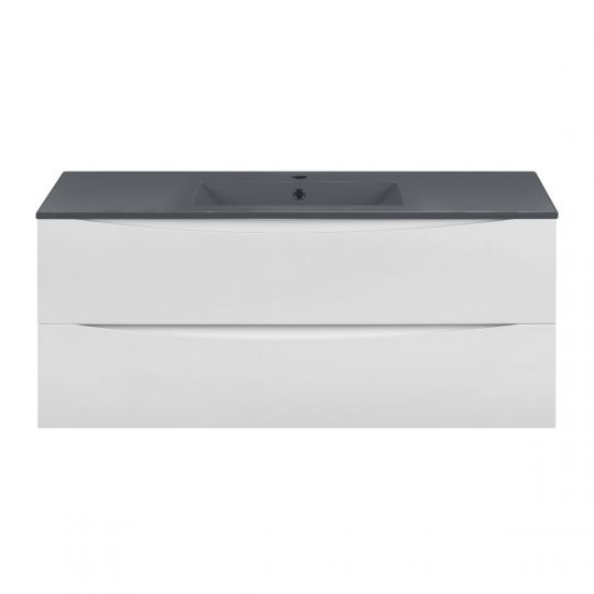 Тумба под раковину Vincea Mia MC120 VMC-2MC120GW 120Х46 с ящиком схема 4