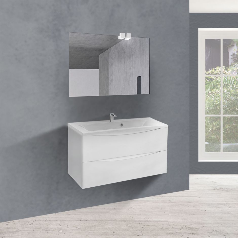 Изображение Тумба под раковину Vincea Mia MA900 VMC-2MA900GW 89Х44 с ящиками