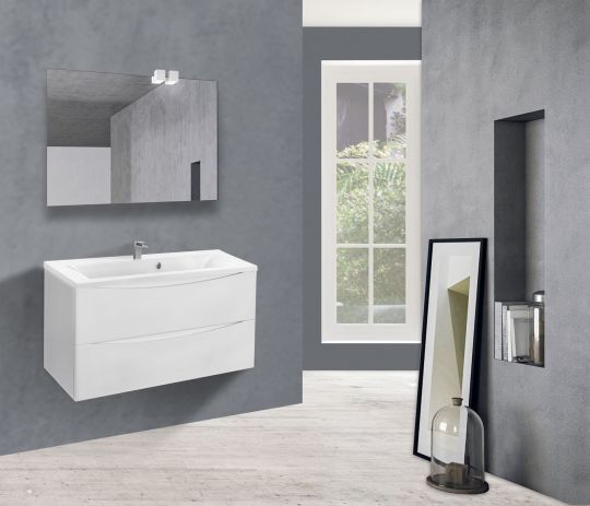 Тумба под раковину Vincea Mia MA900 VMC-2MA900GW 89Х44 с ящиками схема 2