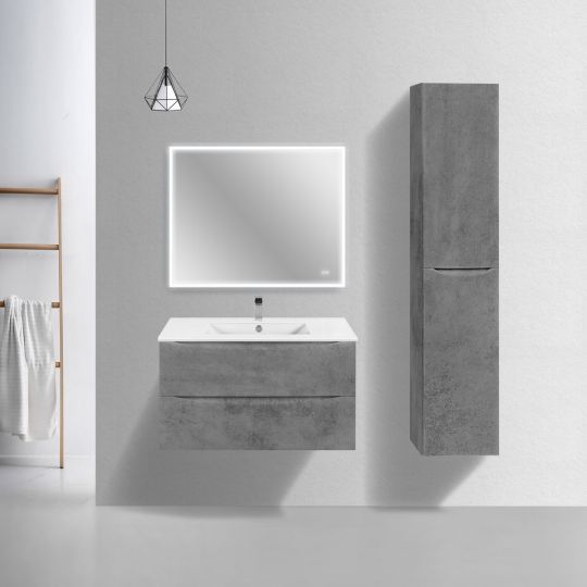 Тумба под раковину Vincea Mia Slim MC900S1 VMC-2MC900S1GW 90Х39 с ящиками схема 6