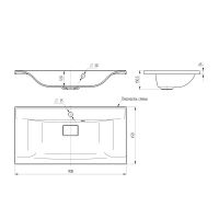Раковина Vincea MA900 VCB-3M900W накладная схема 6