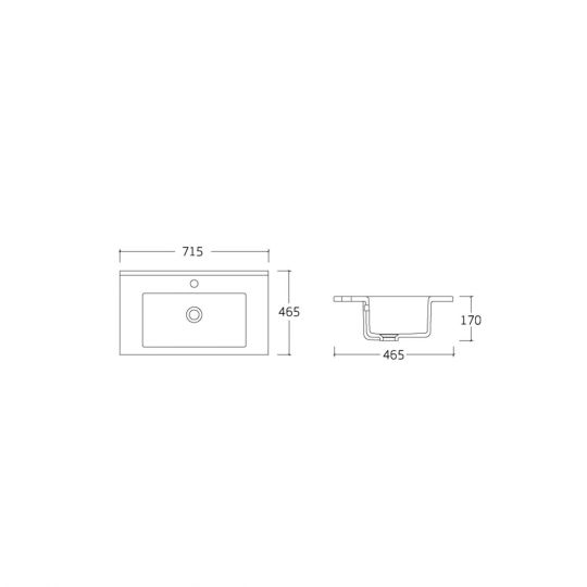 Раковина Vincea MC900 VBS-13990 накладная схема 2