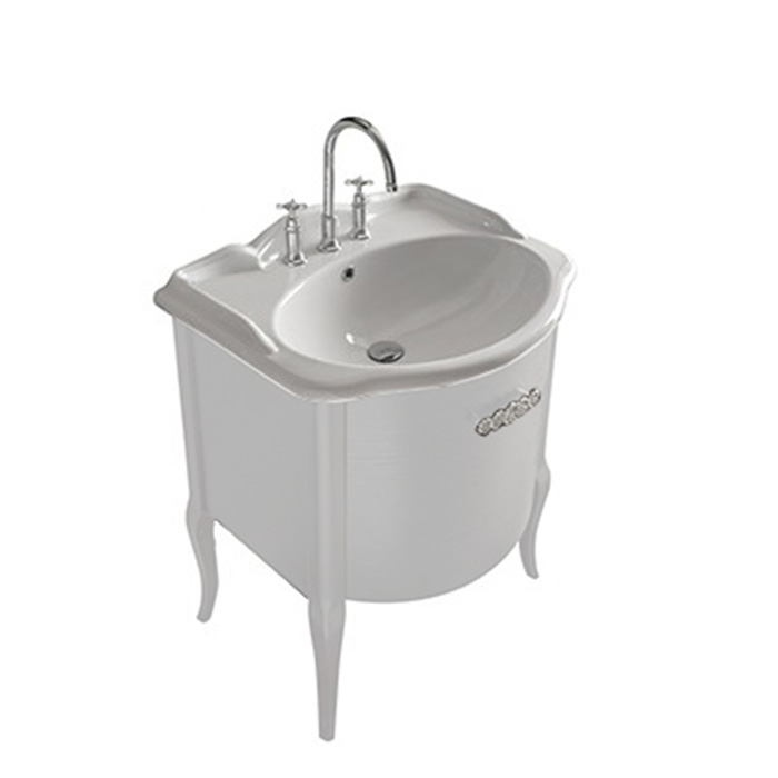 Изображение Тумба под раковину Globo Paestum PS071RB Rovere bianco 69Х56