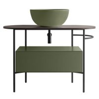 Тумба для консоли Globo Bob OP021BBL 75Х45 с яшиком схема 2