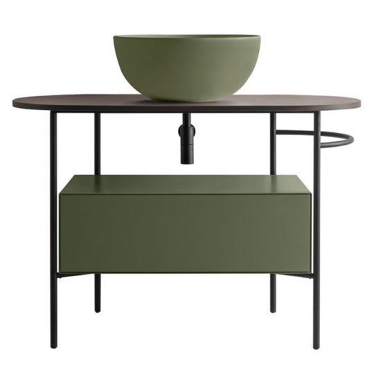 Тумба для консоли Globo Bob OP021BBL 75Х45 с яшиком схема 2