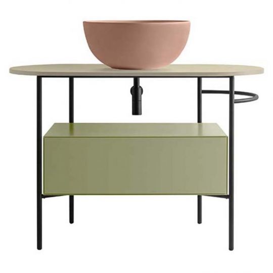 Тумба для консоли Globo Bob OP021BBL 75Х45 с яшиком схема 3