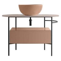 Тумба для консоли Globo Bob OP021BBL 75Х45 с яшиком схема 4