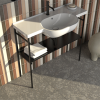 Консоль Globo Mode ME003SAR 100Х31 с полкой схема 1 Консоль Globo Mode ME003SAR 100Х31 с полкой схема 1