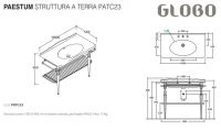 Раковина Globo Paestum PA023.BI*1 накладная схема 3
