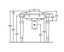 Нога для раковины Globo Paestum PA075.BI ФОТО
