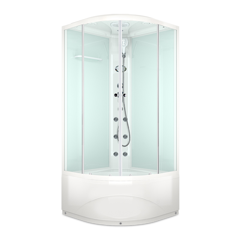 Душевая кабина Domani-SPA Delight Slim 99 high 90х90 высокий поддон, матовое стекло, г/м DS01DS99HWM10