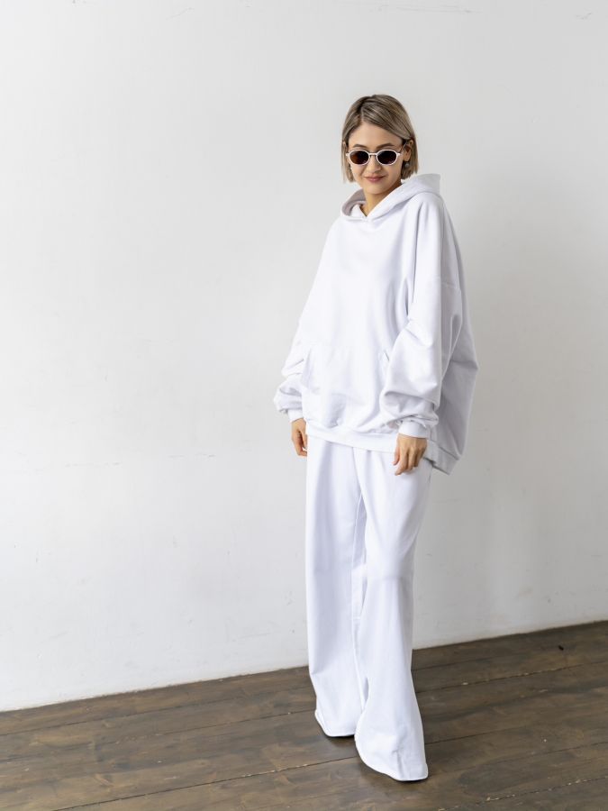 Худи оверсайз белое