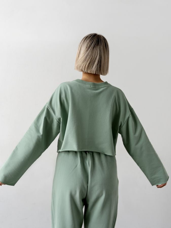 Кофта укороченная полынь