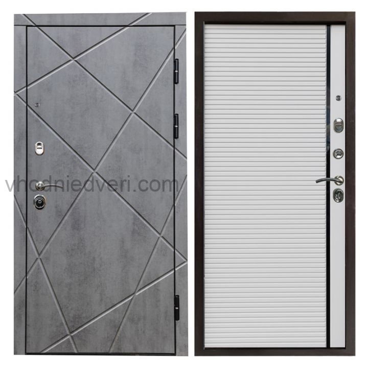 Входная дверь Termo-door Лучи Бетон - Porte white