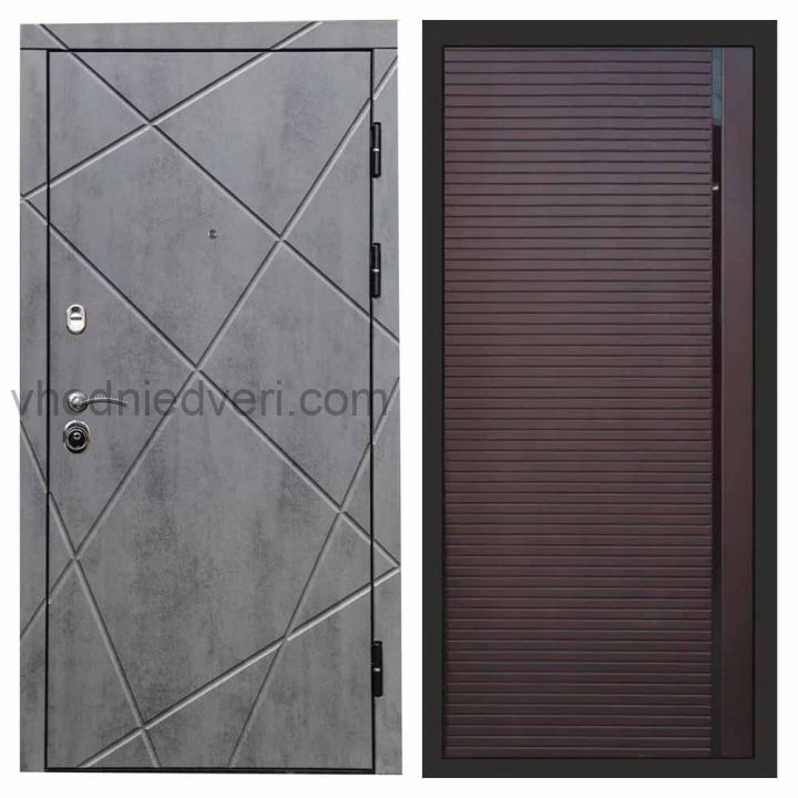 Входная дверь Termo-door Лучи Бетон - Porte Шоколад