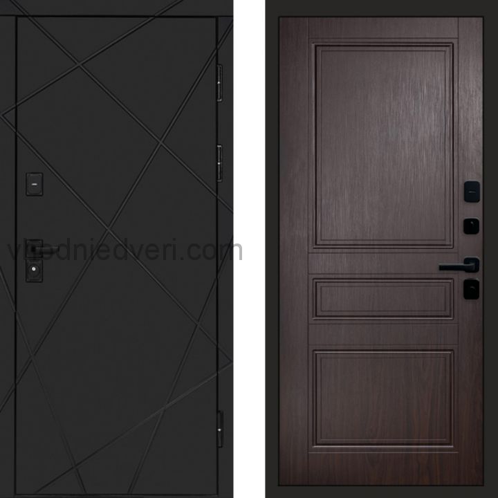 Входная дверь Termo-door Лучи Black - Класскика Венге