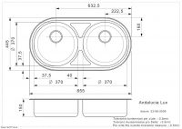 Мойка двойная из нержавеющей стали Reginox COMFORT Andalucia R 86х45 см схема 2 Мойка двойная из нержавеющей стали Reginox COMFORT Andalucia R 86х45 см схема 2