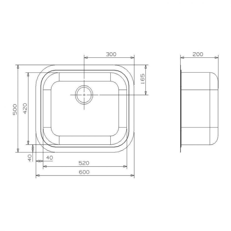 Мойка Reginox ELEGANCE Chicago L 60х50 см ФОТО
