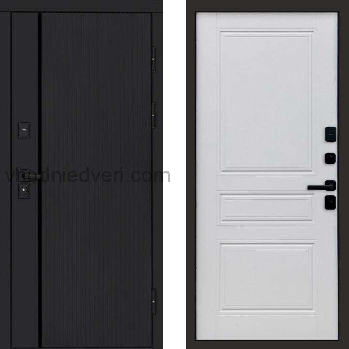 Входная дверь Termo-door Урбан Black - Классик Белый софт