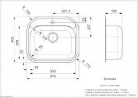 Мойка Reginox ELEGANCE Orlando L 58х51 см схема 2