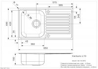 Мойка Reginox ELITE Centurio L10 (реверсивная) 85х49 см схема 2