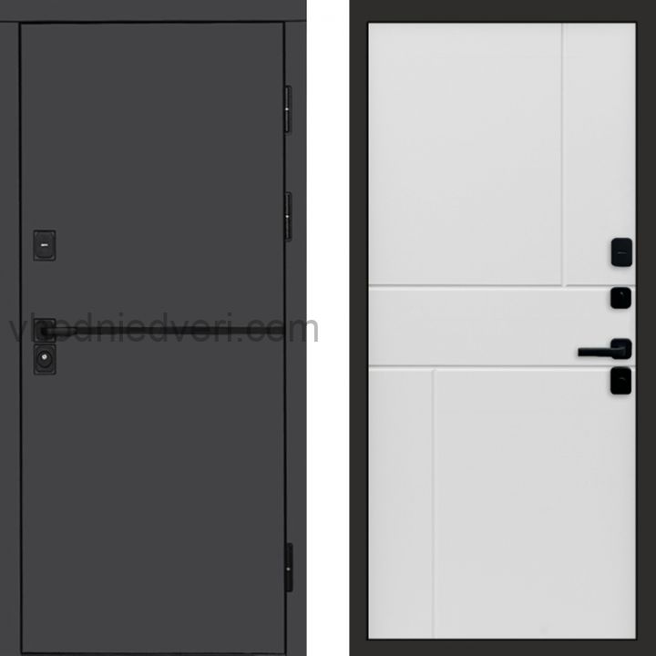 Входная дверь Termo-door Тренд Графит - Горизонт Белый