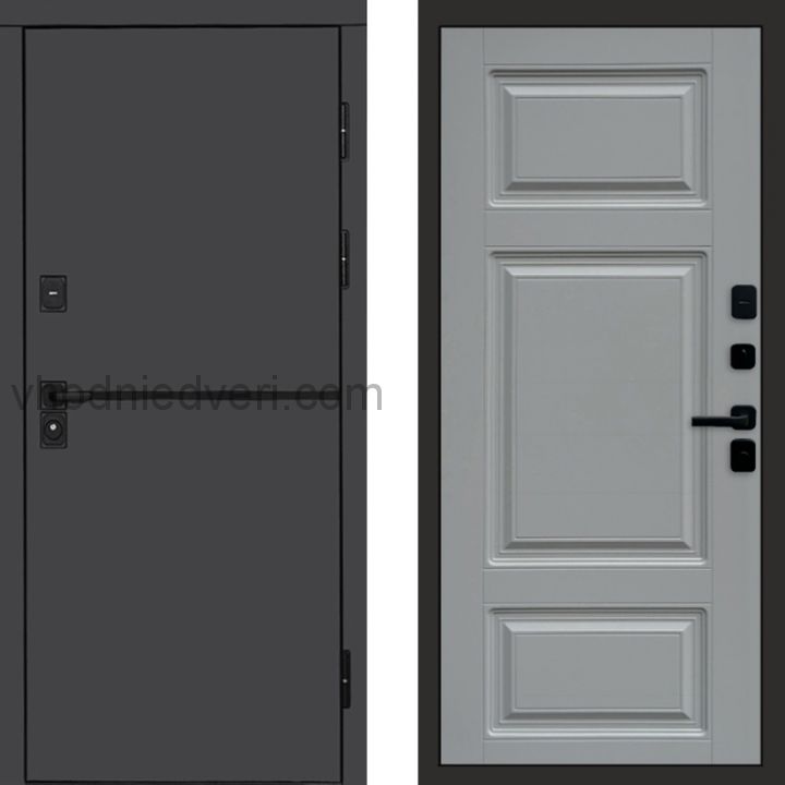 Входная дверь Termo-door Тренд Графит - Лион Грей софт