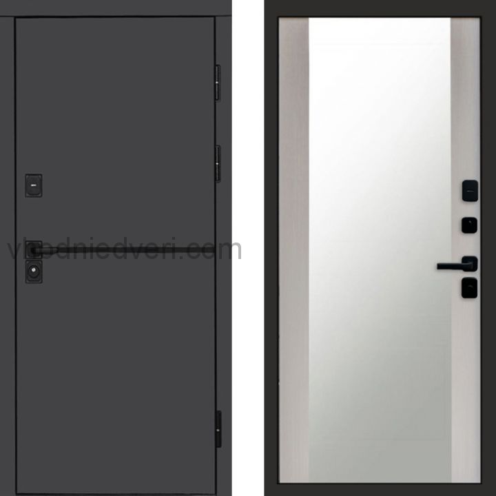 Входная дверь Termo-door Тренд Графит - Зеркало Лиственница