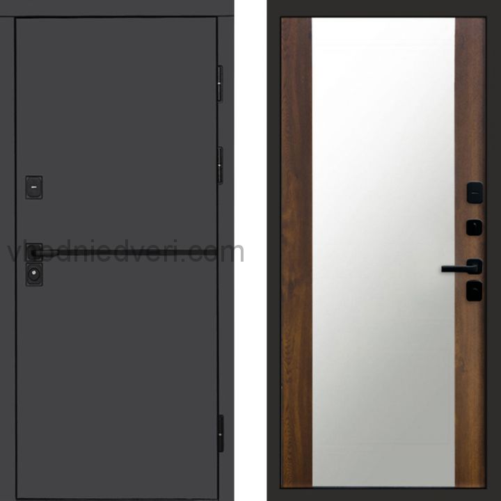Входная дверь Termo-door Тренд Графит - Зеркало Дуб