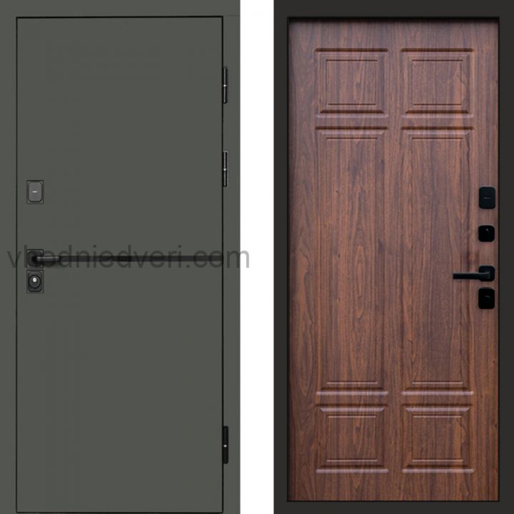 Входная дверь Termo-door Тренд Грин - Орех премиум