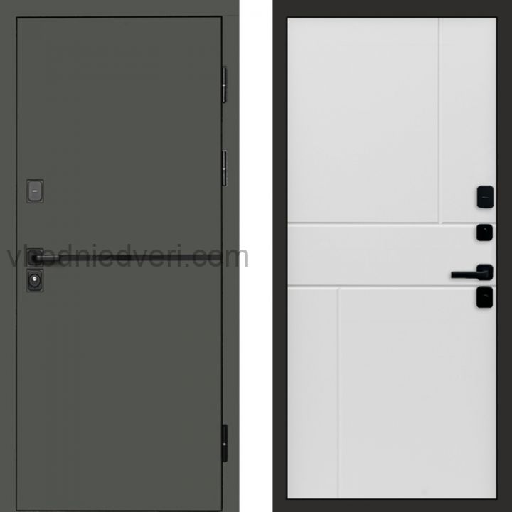 Входная дверь Termo-door Тренд Грин - Горизонт Белый