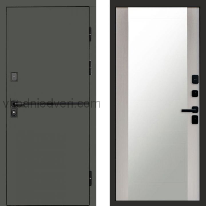 Входная дверь Termo-door Тренд Грин - Зеркало Лиственница