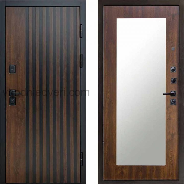 Входная дверь Termo-door Кантри - Зеркало триумф Дуб