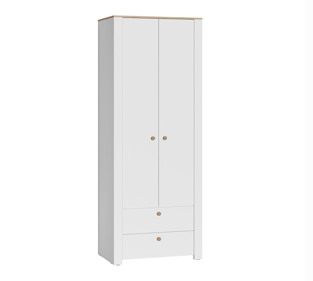 Джастин Шкаф для одежды 13.339 белый/дуб белый