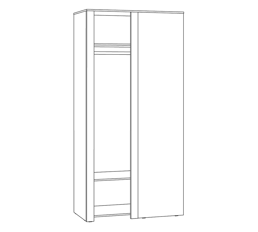 Детская Джастин 2 белый/дуб белый