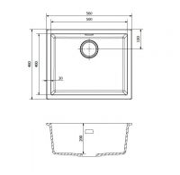 Мойка Reginox REGI GRANITE Amsterdam 50 56х46 см схема 2