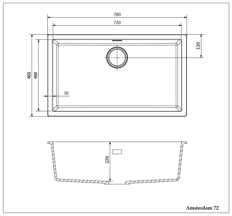 Мойка Reginox REGI GRANITE Amsterdam 72 78х46 см ФОТО
