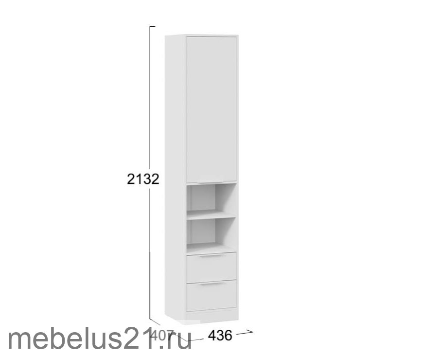 Шкаф комбинированный Марли Белый