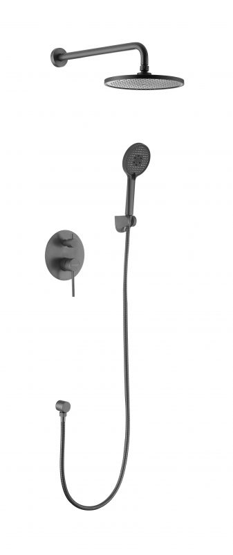 Душевая система VODA скрытого монтажа, Vessel GUN METAL Set_3in1, VODA