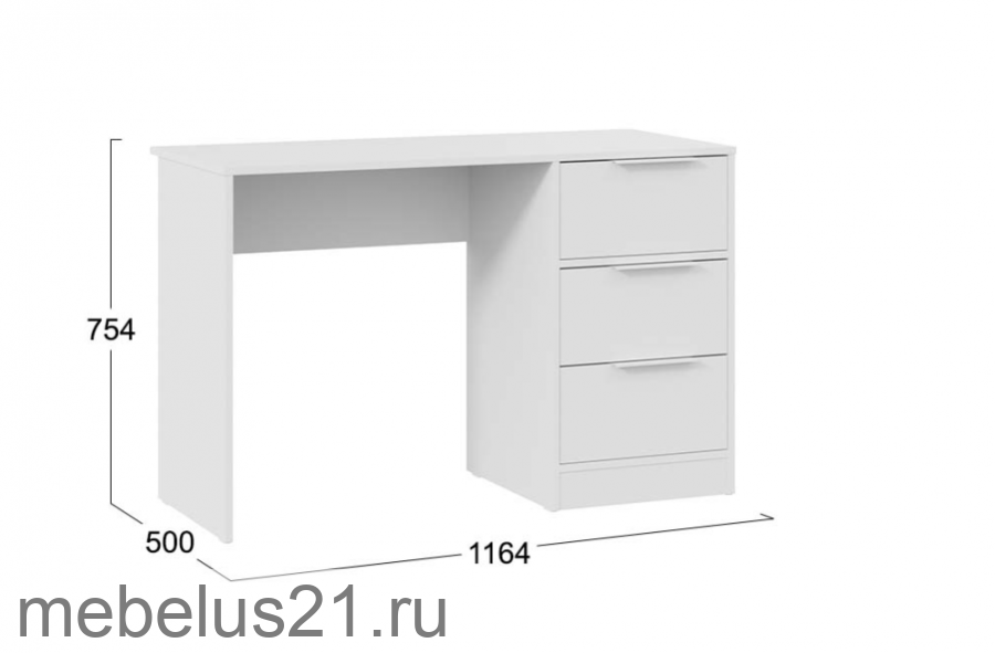 Стол письменный тип 1 Марли Белый