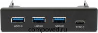 Передняя панель портов Gembird FP3.5-USB3-3A1C