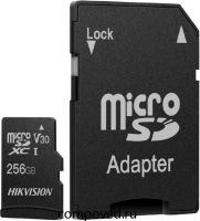 Карта памяти 256Gb MicroSD Hikvision C1 + SD адаптер (HS-TF-C1(STD)/256G/ADAPTER)
