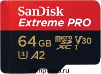 Карта памяти 64Gb MicroSD SanDisk Extreme Pro (SDSQXCU-064G-GN6MA)