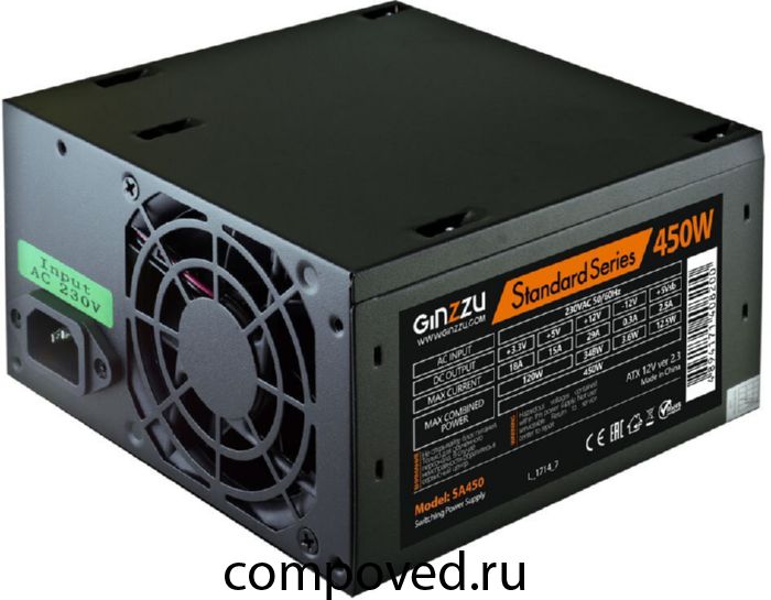 Блок питания 450W Ginzzu SA450 OEM