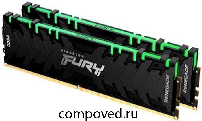 Оперативная память 16Gb DDR4 3600MHz Kingston Fury Renegade RGB (KF436C16RBAK2/16) (2x8Gb KIT)