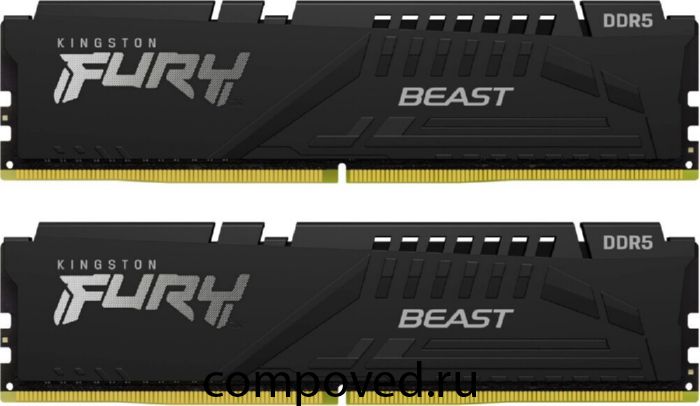 Оперативная память 16Gb DDR5 5600MHz Kingston Fury Beast (KF556C40BBK2-16) (2x8Gb KIT)