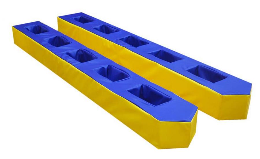 Лыжи для веселых эстафет 5 мест (искожа, поролон)