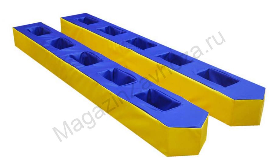 Лыжи для веселых эстафет 5 мест (искожа, поролон)